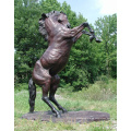 parque temático decoración del jardín artesanía de metal estatua del caballo de cobre